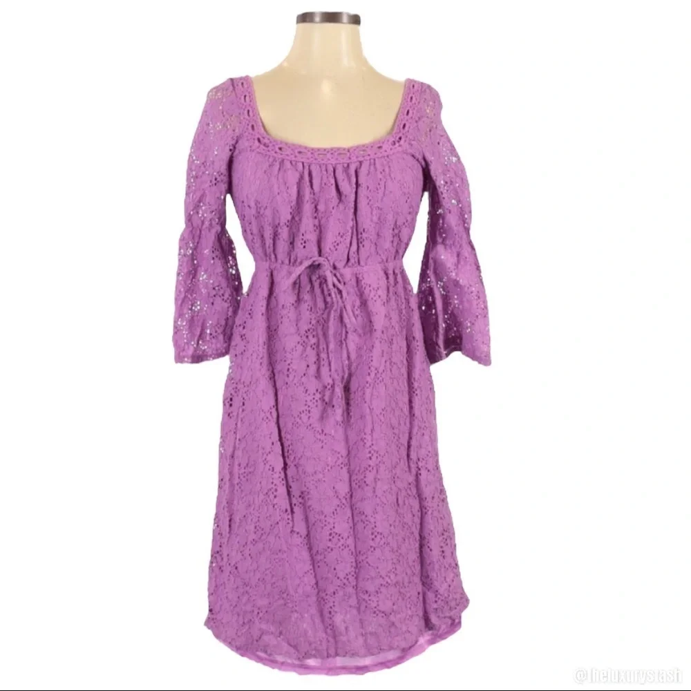 ⚫️ Laundry by Shelli Segal light purple lace Casual Dress Size S​​​​